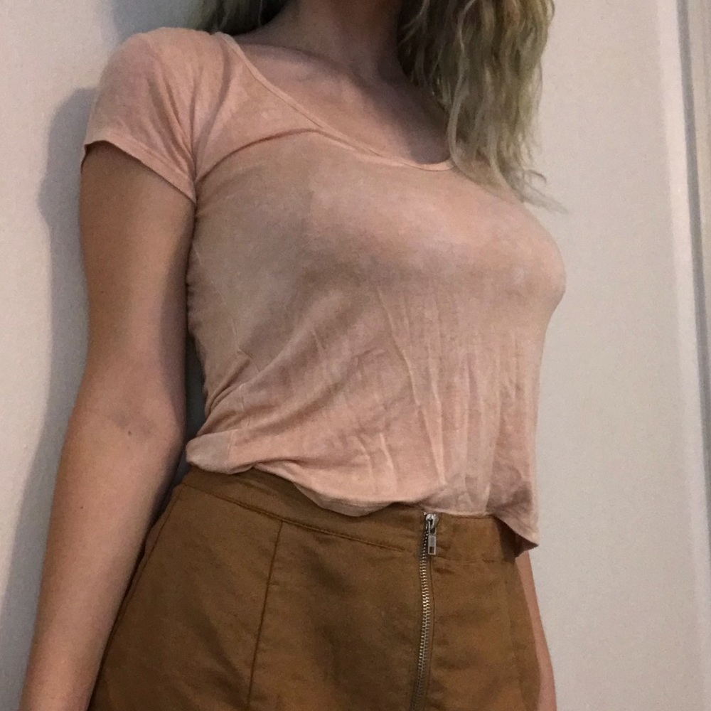 Pink Acid Wash Crop Top